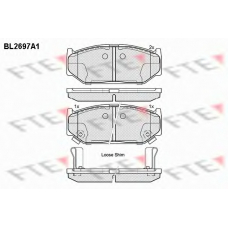 BL2697A1 FTE Комплект тормозных колодок, дисковый тормоз