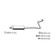 686006 ERNST Средний глушитель выхлопных газов