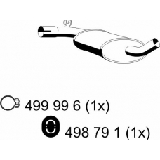 132039 ERNST Средний глушитель выхлопных газов