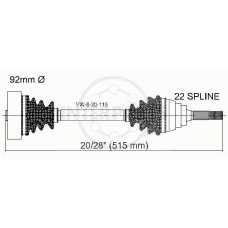 VW-8-20-116 InterParts Приводной вал