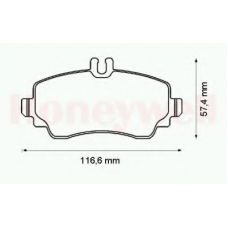 571945B BENDIX Комплект тормозных колодок, дисковый тормоз