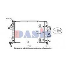 150092N AKS DASIS Радиатор, охлаждение двигателя