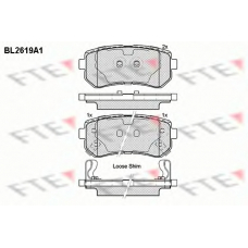 BL2619A1 FTE Комплект тормозных колодок, дисковый тормоз