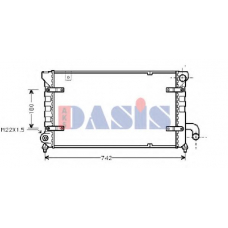 330220N AKS DASIS Радиатор, охлаждение двигателя