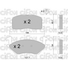 822-422-0 CIFAM Комплект тормозных колодок, дисковый тормоз