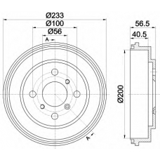 8DT 355 301-011 HELLA Тормозной барабан