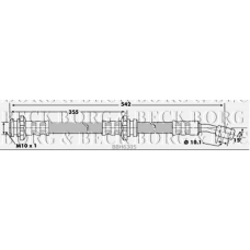 BBH6305 BORG & BECK Тормозной шланг