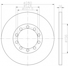 MDC1811 MINTEX Тормозной диск