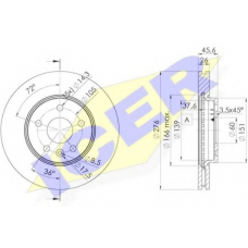 78BD1559-2 ICER Тормозной диск