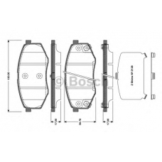 0 986 TB3 113 BOSCH Комплект тормозных колодок, дисковый тормоз