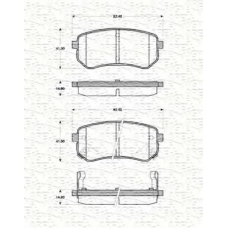 363702161431 MAGNETI MARELLI Комплект тормозных колодок, дисковый тормоз