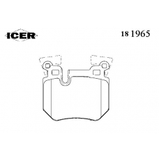 181965 ICER Комплект тормозных колодок, дисковый тормоз
