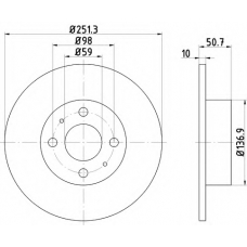 8DD 355 101-101 HELLA PAGID Тормозной диск