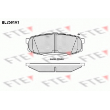 BL2561A1 FTE Комплект тормозных колодок, дисковый тормоз