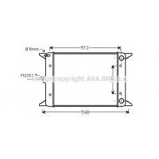 VWA2005 AVA Радиатор, охлаждение двигателя