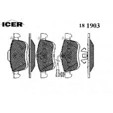 181903 ICER Комплект тормозных колодок, дисковый тормоз