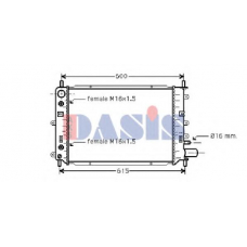 090810N AKS DASIS Радиатор, охлаждение двигателя
