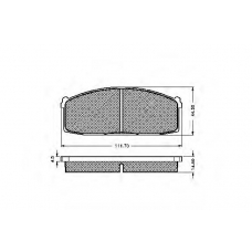 30141 SPIDAN Комплект тормозных колодок, дисковый тормоз