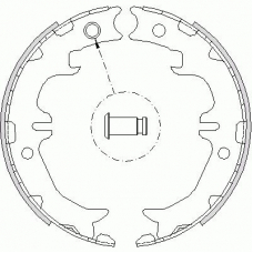 4742.00 REMSA Комплект тормозных колодок, стояночная тормозная с
