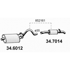 34.7014 ASSO Глушитель выхлопных газов конечный