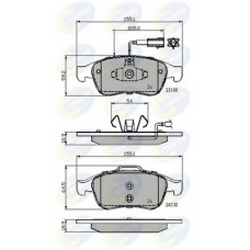 CBP12028 COMLINE Комплект тормозных колодок, дисковый тормоз