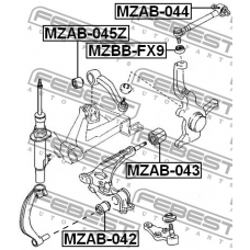 MZAB-042 FEBEST Подвеска, рычаг независимой подвески колеса