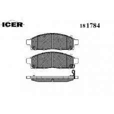 181784 ICER Комплект тормозных колодок, дисковый тормоз