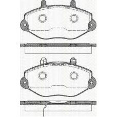 8110 16010 TRISCAN Комплект тормозных колодок, дисковый тормоз