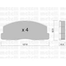 22-0114-0 METELLI Комплект тормозных колодок, дисковый тормоз