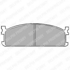 LP476 DELPHI Комплект тормозных колодок, дисковый тормоз