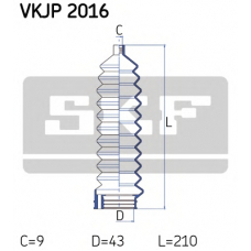 VKJP 2016 SKF Комплект пылника, рулевое управление