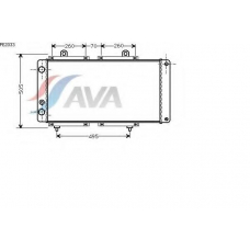 PE2033 AVA Радиатор, охлаждение двигателя