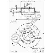 08.5775.10 BREMBO Тормозной диск