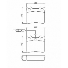 0 986 424 229 BOSCH Комплект тормозных колодок, дисковый тормоз