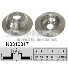 N3310317 NIPPARTS Тормозной диск