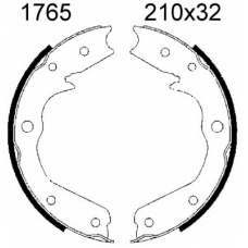 01765 BSF Комплект тормозных колодок, стояночная тормозная с
