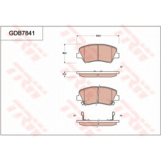 GDB7841 TRW Комплект тормозных колодок, дисковый тормоз