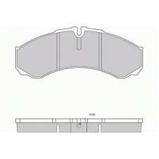 12-0925 E.T.F. Комплект тормозных колодок, дисковый тормоз