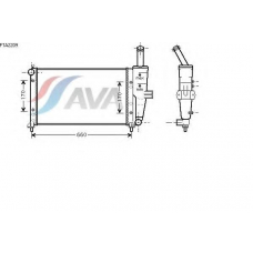 FTA2209 AVA Радиатор, охлаждение двигателя