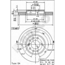 BS 8470 BRECO Тормозной диск