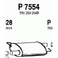 P7554 FENNO Средний глушитель выхлопных газов
