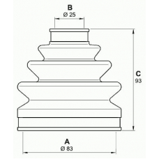 SJK7099.00 OPEN PARTS Комплект пылника, приводной вал