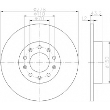 8DD 355 116-671 HELLA Тормозной диск