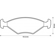 571448X BENDIX Комплект тормозных колодок, дисковый тормоз