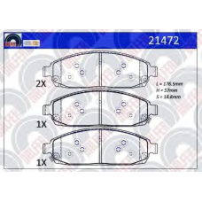21472 GALFER Комплект тормозных колодок, дисковый тормоз