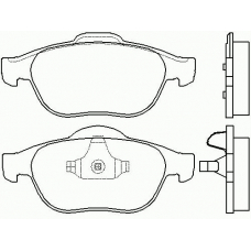 P 68 032 BREMBO Комплект тормозных колодок, дисковый тормоз