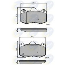 CBP02107 COMLINE Комплект тормозных колодок, дисковый тормоз