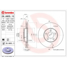 09.A905.10 BREMBO Тормозной диск