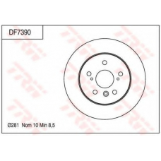 DF7390 TRW Тормозной диск