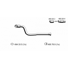 522540 ERNST Труба выхлопного газа